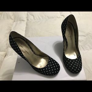 Jessica Simpson Women’s black polka dot shoes